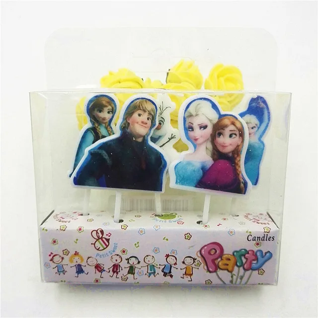 thumbnail image 1 of Velas con dibujos animados de Hello Kitty, Frozen, princesa Elsa, Anna, feliz cumpleaños, decoración para tartas, fiestas de cumpleaños para bebés y niños, 1 of 5