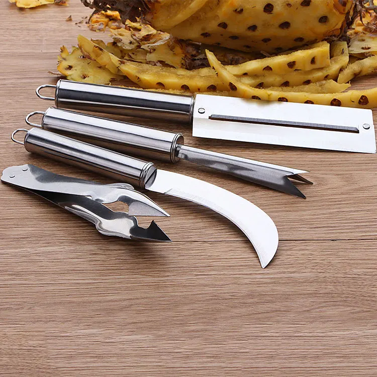 

Stainless Steel Pineapple Knife 4-piece Bedding Set Matchet Pineapple Core Remover Pineapple Fork Banana Machete a Generation of