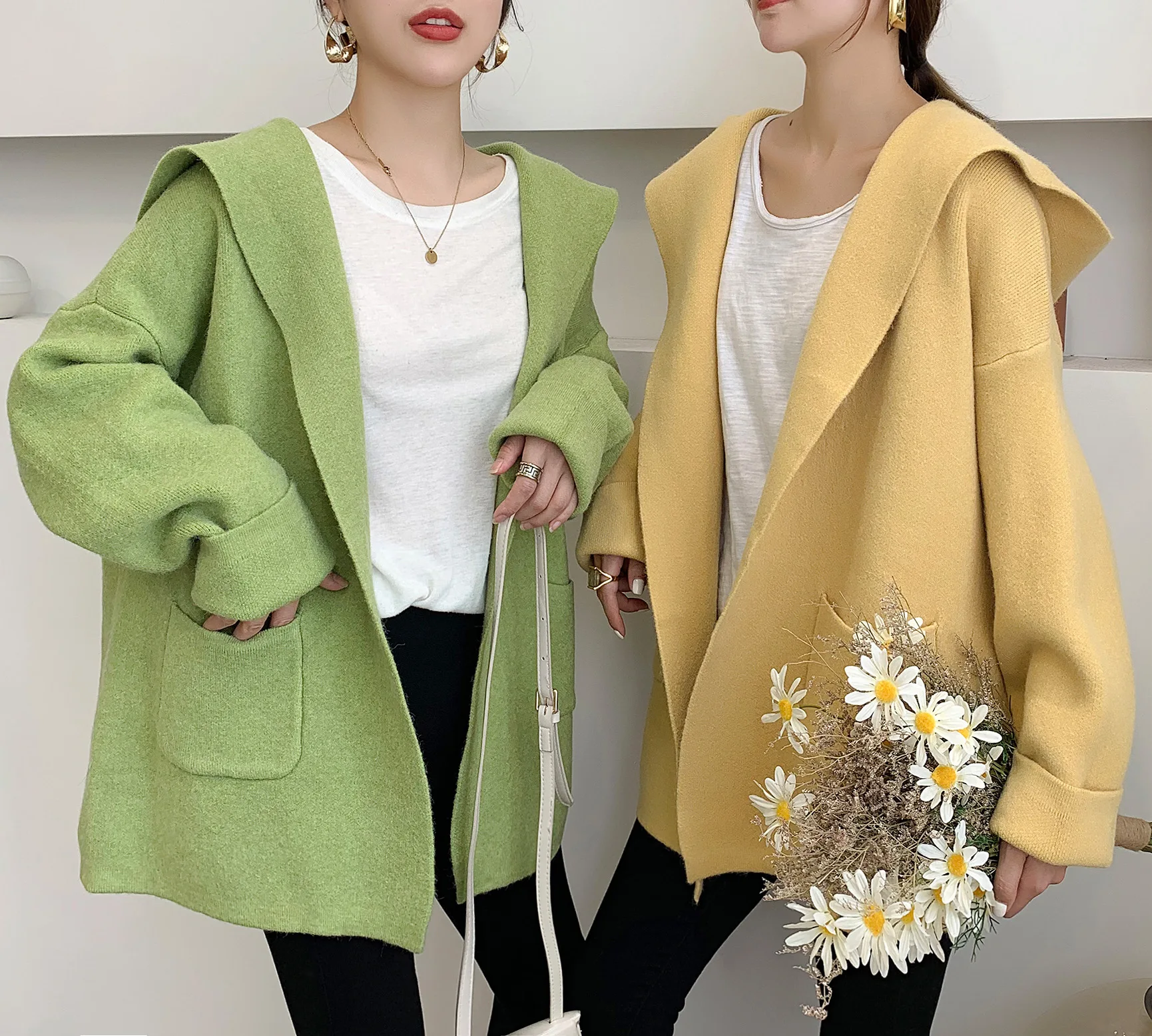 ^Cheap Women Clothes 2019 Autumn and Winter Clothes Women Lazy Wind Double Pocket Cardigan Women Sweater Women Casaco Feminino ^Cheap Women Clothes 2019 Autumn and Winter Clothes Women Lazy Wind Double Pocket Cardigan Women Sweater Women Casaco Feminino