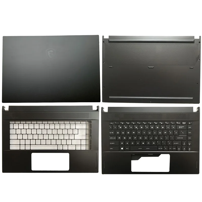 

NEW 15.6" Laptop LCD Back Cover/Front Bezel/Palmrest/Bottom Case For MSI GS66 Stealth MS-16V1