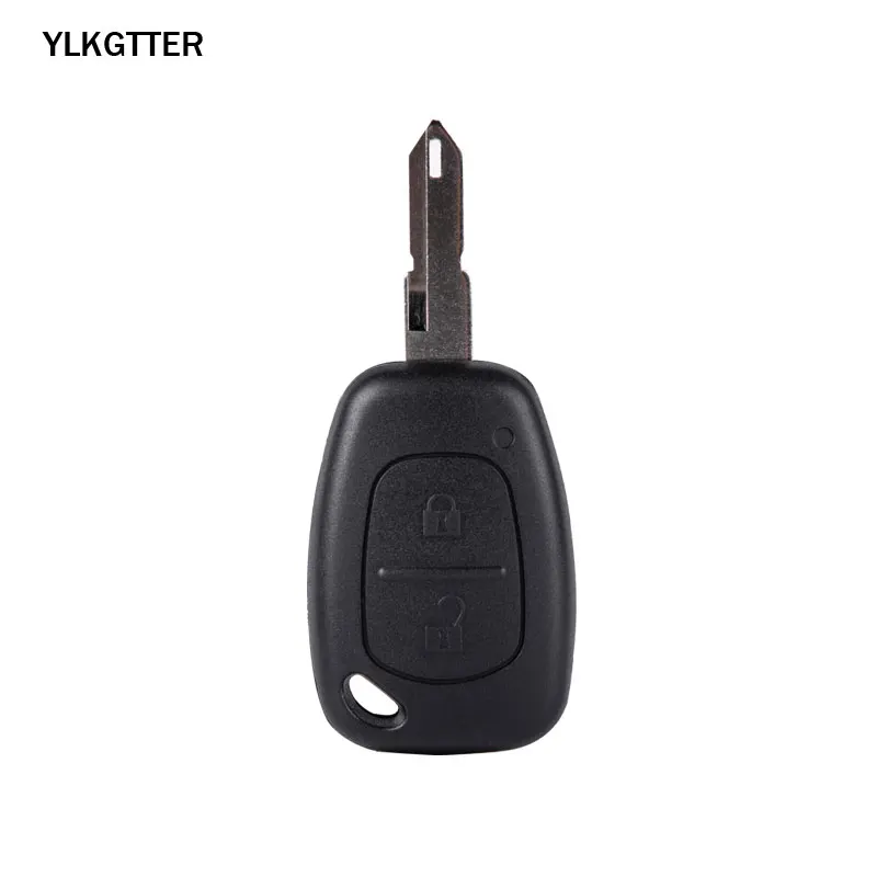 YLKGTTER 2 кнопки дистанционного ключа автомобиля, пригодный для RENAULT VIVARO Movano trafance Renault Master Kangoo с чипом PCF7946 433 МГц Uncut NE72 Blade - Цвет: Черный