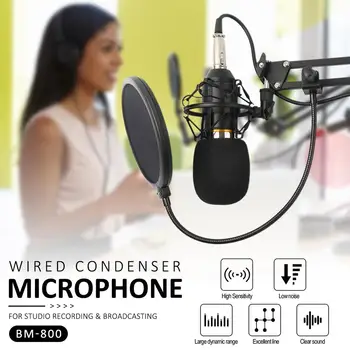 

Hot! BM800 Studio Condenser Mikrofon BM 800 Karaoke Microphone Mic Bm-800 For KTV Radio Braodcasting Singing Recording Computer