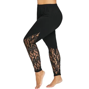 

leggings Sexy Women Lace Plus Size Skinny Pants Sport Pants Leggings Trousers Лосины женские лосины gothic leggins mujer