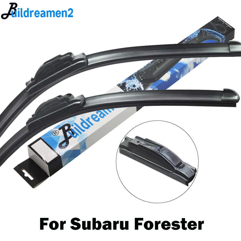 

Buildreamen2 For Subaru Forester Car Accessories Wiper Blade Rubber Front Windscreen Wiper Fit Hook Arms 1997-2018