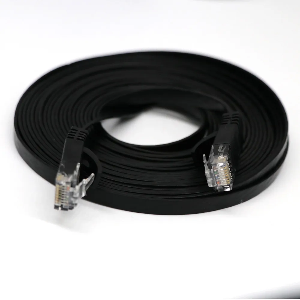 Плоский Ethernet Кабель CAT 6 Lan кабель 1 м/2 м/3 м/5 м/10 м/15 м/20 м плоский UTP патч интересная