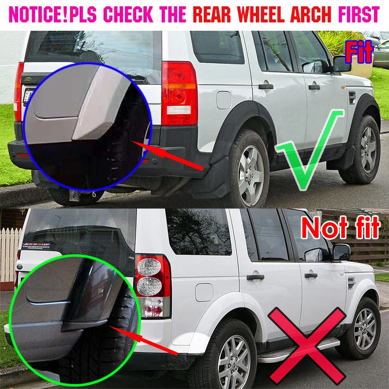 Подходит для LAND ROVER DISCOVERY 3 2004 2005 2006 2007 2008 LR3 Брызговики крыло брызговиков аксессуары