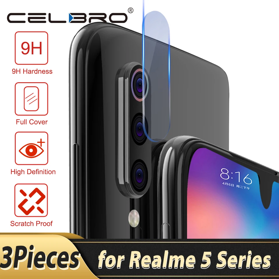 Стекло для камеры Realmi 5 Pro XT X2 Pro Q, Защитное стекло для задней ...