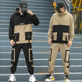 

Men Tracksuit Sweatsuit Sets 2020 New Autumn 2 Piece Jacket + Sweatpants Casual Tracksuit Men Sportswear Set Male Clothes