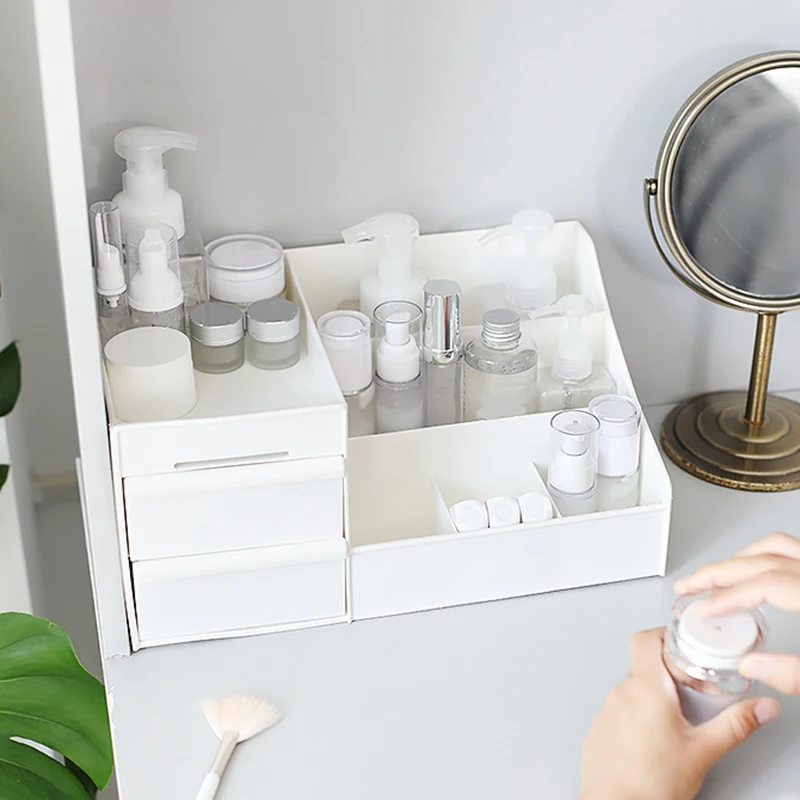 

Plastic Storage Box Makeup Drawers Organizer Box Jewelry Container Make Up Case Cosmetic Office Boxes Make Up Container Boxes