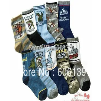 

Autumn Winter Pure Cotton Children Socks Dinosaurs Of The All-match Cartoon Temperament Boy Girl Baby Sock 10 Pair/lot