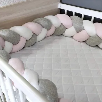 

Baby Bumper Bed Braid Knot Pillow Cushion Bumper for Infant Bebe Crib Protector Cot Bumper Room Decor 1M/2M/3M