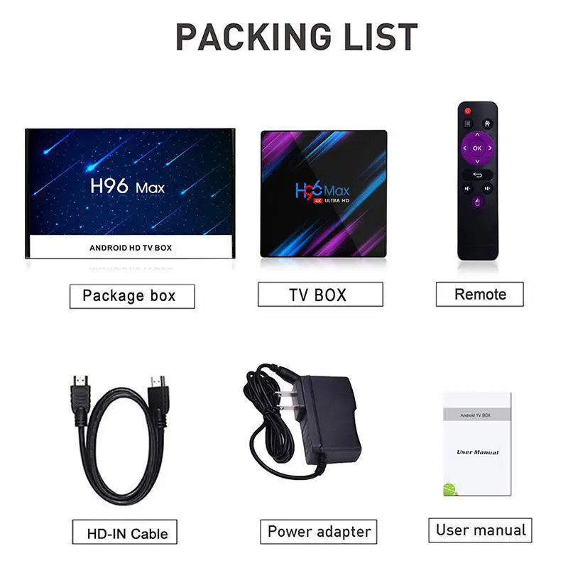 Quad-Core 2+16G/4+32G Android 9.0 HD Smart Network Media Player TV Box