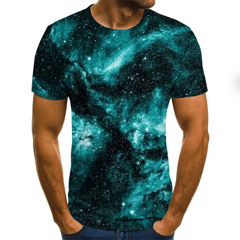 Mens T-Shirt Short-Sleeve Streetwear 3d-Printed Beautiful Trendy New-Fashion Summer