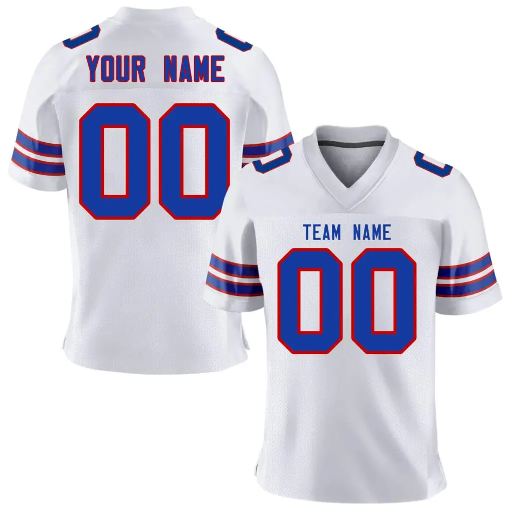 Wholesale Football Jersey Printing Your Team Name/Number Stretch Absorbent Tee Shirts for Male/Female/Child Rugby Jersey
