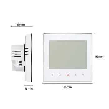 

New 16A 110~240V Electric Heating WIFI Smart Thermostat with Touchscreen LCD Display Durable Programmable Temperature Controller