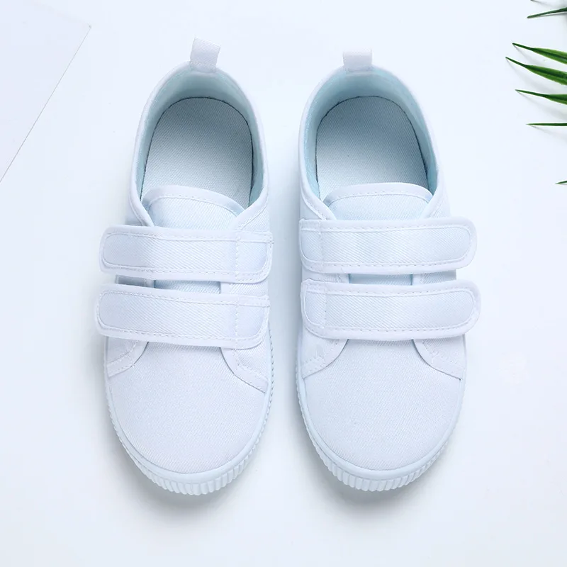

Kindergarten White Shoes BOY'S Girls Dance Performance White Shoes School White Canvas Shoes