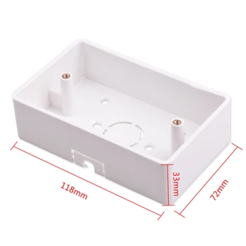 

20pc 118*72mm Wall Mounted Junction Box for Curtain Blind Switch White Color Installation Box for Curtain Switch