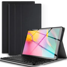 Housse de clavier fine pour Galaxy Tab A 10.1 2019, clavier noir sans fil magnétique détachable, pour modèles T510, T515, T517