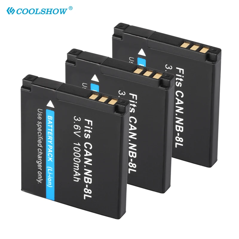 Batterie Per Foto/Videocamera Nb 8L Nb8L Nb-8L Per Canon Powershot A3300 A3200 A3100 A3000 A2200 A1200 È Di 1000Mah Batterie Accessori