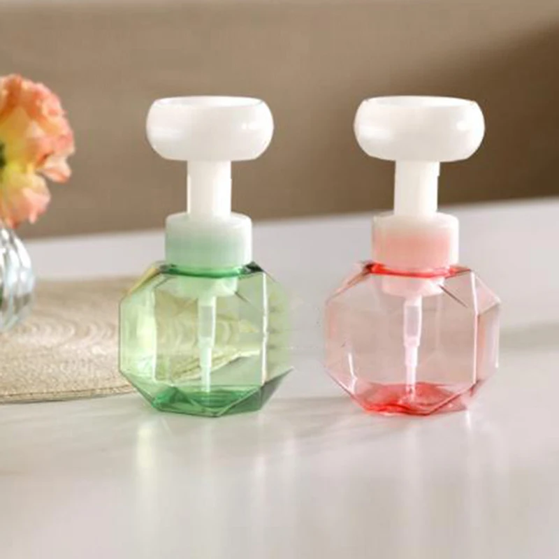Creative Flowers Pattern Foam Pump Bottles 300ml Press Type Mousse Dispenser Facial Cleanser Hand Sanitizer Soap Bottles