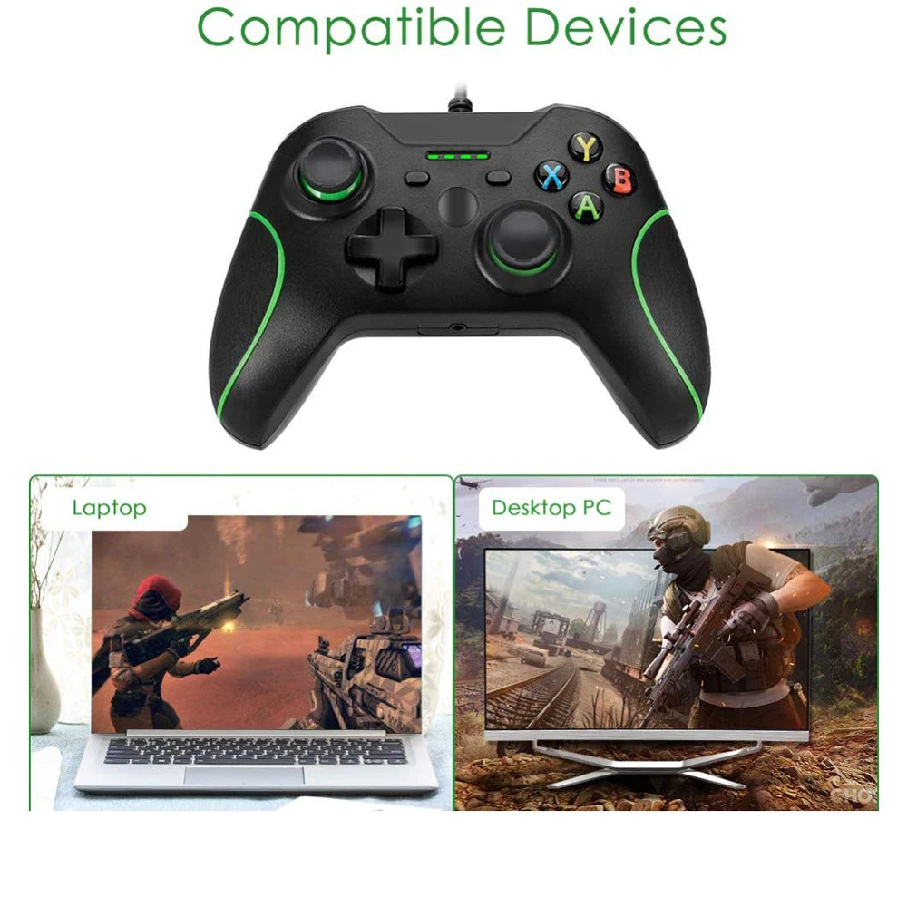 Для Xbox One контроллер USB проводной геймпад игровой контроллер Джойстик с полной вибрацией для Xbox One PC Windows 10