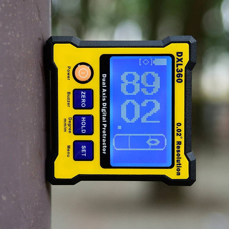 Protractors DXL360S Dual Axis Digital Angle Protractor Highprecision