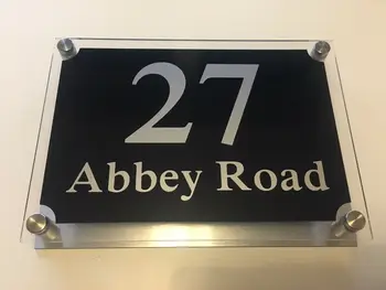 

House number Contemporary House Number Wall Plate house numbers address number number stickers Door sign