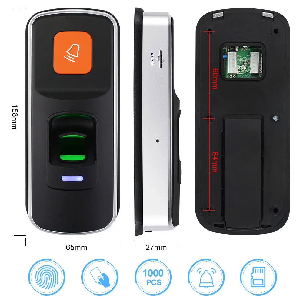 Автономная RFID система контроля доступа по отпечатку пальца биометрический
