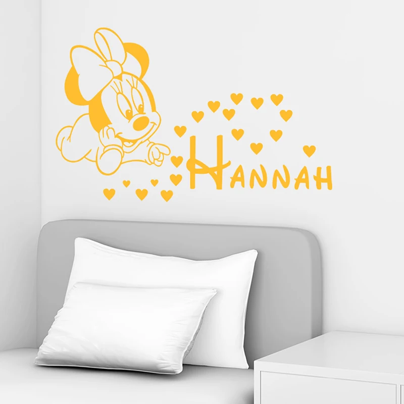 Cartoon Disney Minnie Mouse Love Wall Stickers For Home Decor Living Room Girls Room Nursery Poster Vinyl Mural Wall Art Decals Cartoon Disney Minnie Mouse Love Wall Stickers For Home Decor Living Room Girls Room Nursery Poster Vinyl Mural Wall Art Decals