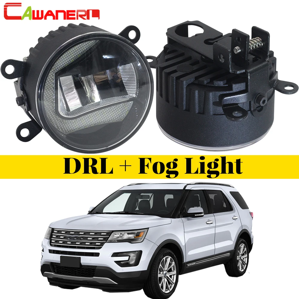 Cawanerl For Ford Explorer 2011 2012 2013 2014 Car Led Fog Light Drl