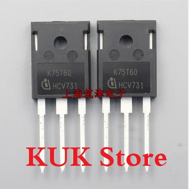 

Original 100% NEW K75T60 IKW75N60T 600V 75A IGBT TO-247 50PCS/LOT