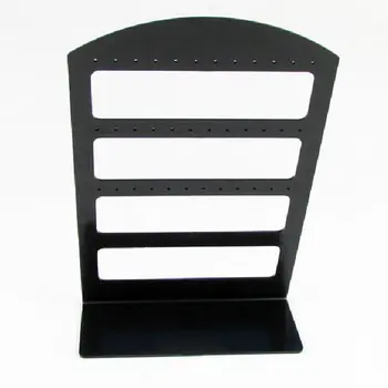 

New 48 Holes Earrings Ear Studs Display Holder Packaging Stand Showcase Plastic Jewelry Organizer Rack Flat Earring Holder Black