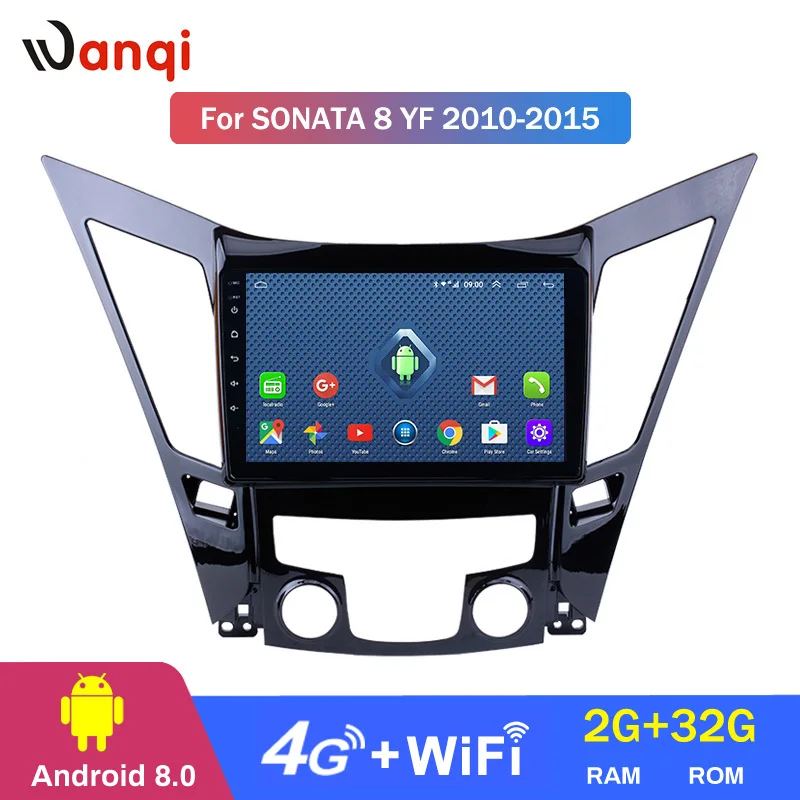 

4G Lte All Netcom 9 inch wanqi 8.0 For HYUNDAI Sonata 8 Sonata YF 2010-2015 HD Car GPS Navigation support swc