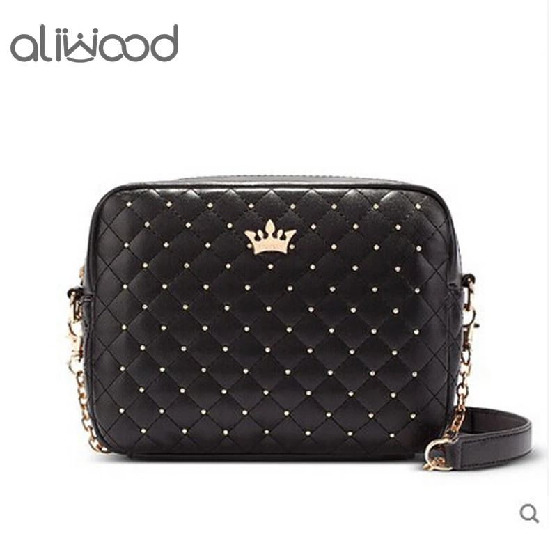 2021 Women's Handbags Fashion Women Bag PU Leather Messenger Bags Rivet Chain Brands Shoulder Cross Body Mochila Feminina |