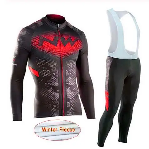 New Winter thermal fleece Set Cycling Clothes men's Jersey suit Sport riding bike MTB clothing Bib Pants Warm sets 9D