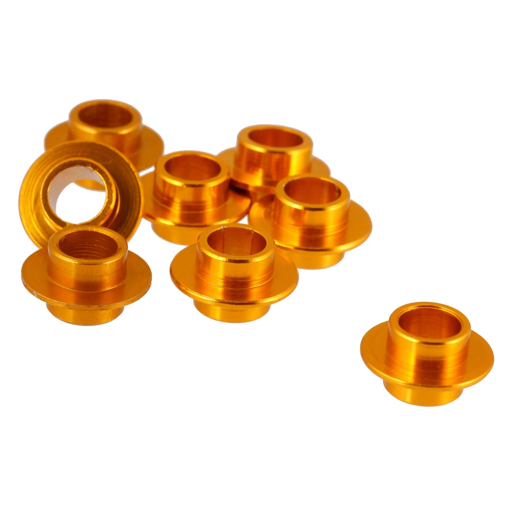 8pcs Heavy Duty Aluminum Alloy Gold Skating Flying Spacer Bushing Inline Roller Skates Bearing Sleeve Tool
