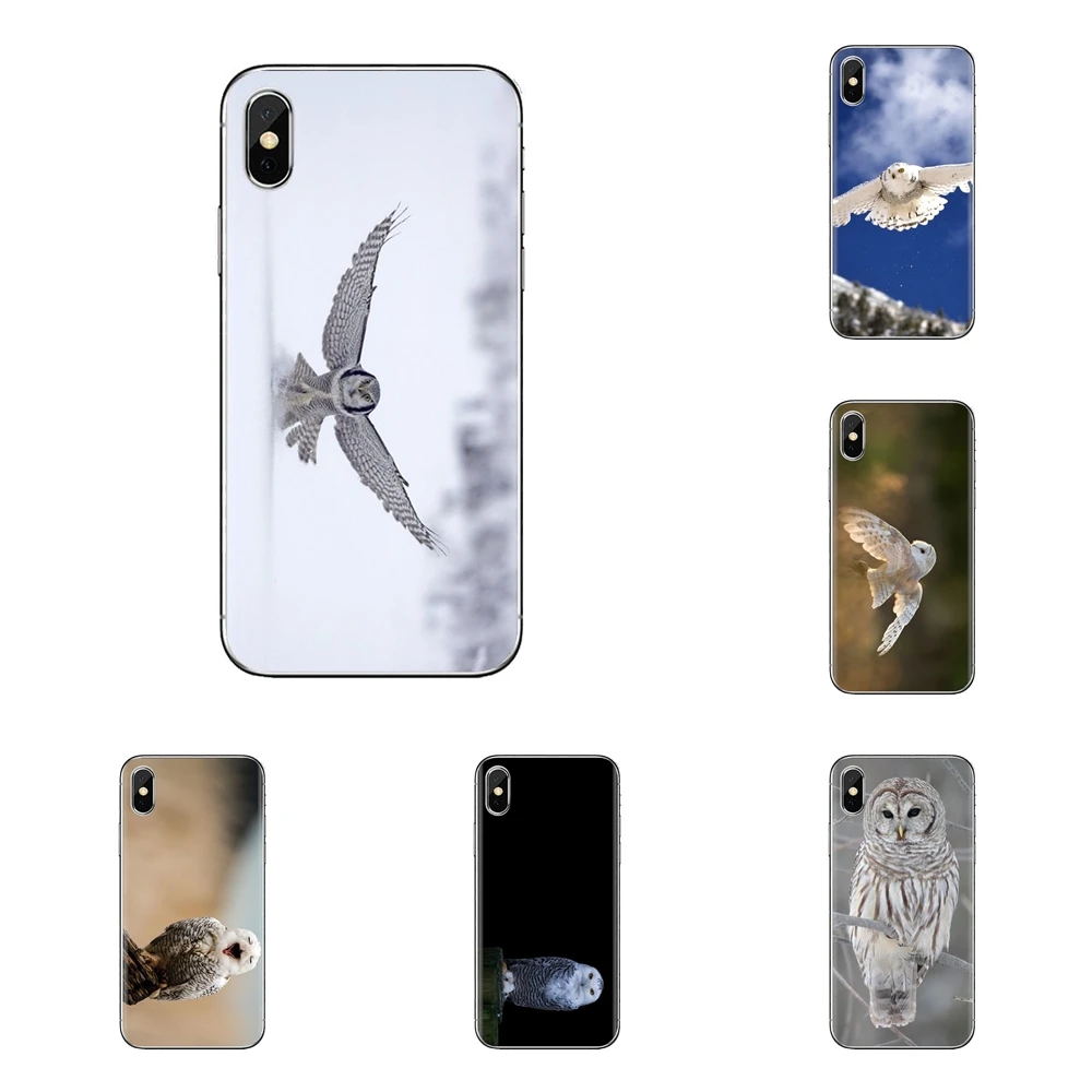 White Owl Soft Transparent Shell Covers For Sony Xperia Z Z1 Z2 Z3 Z5 compact M2 M4 M5 E3 T3 XA Aqua LG G4 G5 G3 G2 Mini |