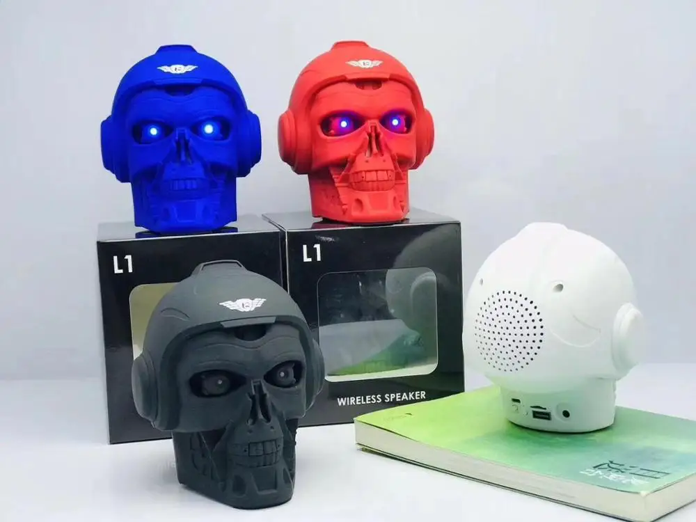 Bluetooth динамик Портативный MP3 плеер Хэллоуин Череп радиокарта мобильный компьютерный сабвуфер поддержка TF FM для подарка