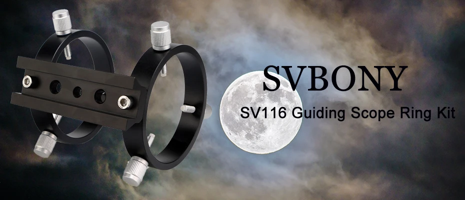 Escopo para Diâmetro do Tubo Kit de Anel 43mm a 70mm com Ideal Par para Astrofotografia Svbony Guiando Telescópio Finders F9187 Sv116 ou 2 43mm a 70mm com ideal par para astrofotografia f9187
