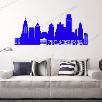 

Philadelphia City Skyline Vinyl Wall Decals Philadelphia Pennsylvania City Vinyl Wall Stickers Philadelphia Wallpapers rb-14