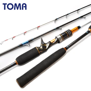 

TOMA 1.80m Jigging Octopus Spinning Carbon Fishing Rod 2 Section MH 50-180g Inshore Sea Bass Casting Boat Fishing Rod Saltwater
