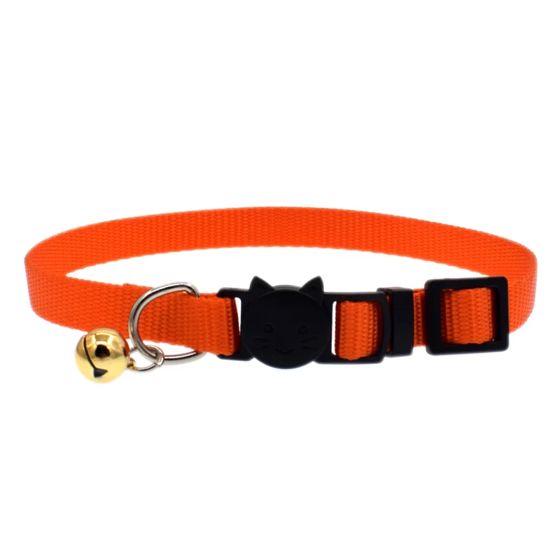 Cat Collar With Bell Safety Buckle Kitten Small Dogs Cats Adjustable Nylon Collars Pet Supplies E2S Cat Collar With Bell Safety Buckle Kitten Small Dogs Cats Adjustable Nylon Collars Pet Supplies E2S