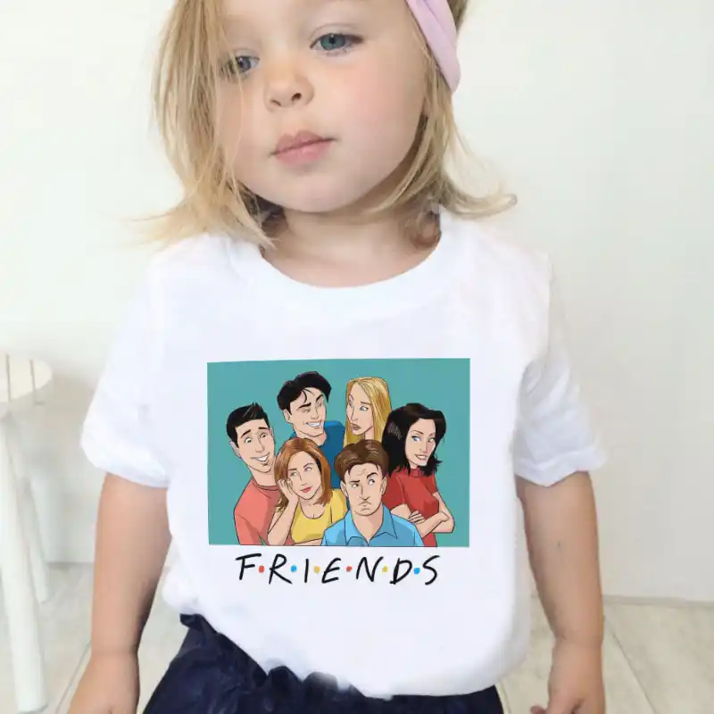漫画 19 美学親友プリントシャツ子供ガール Tシャツ子供面白い新夏白服トップスかわいいコージー Tシャツ Aliexpress