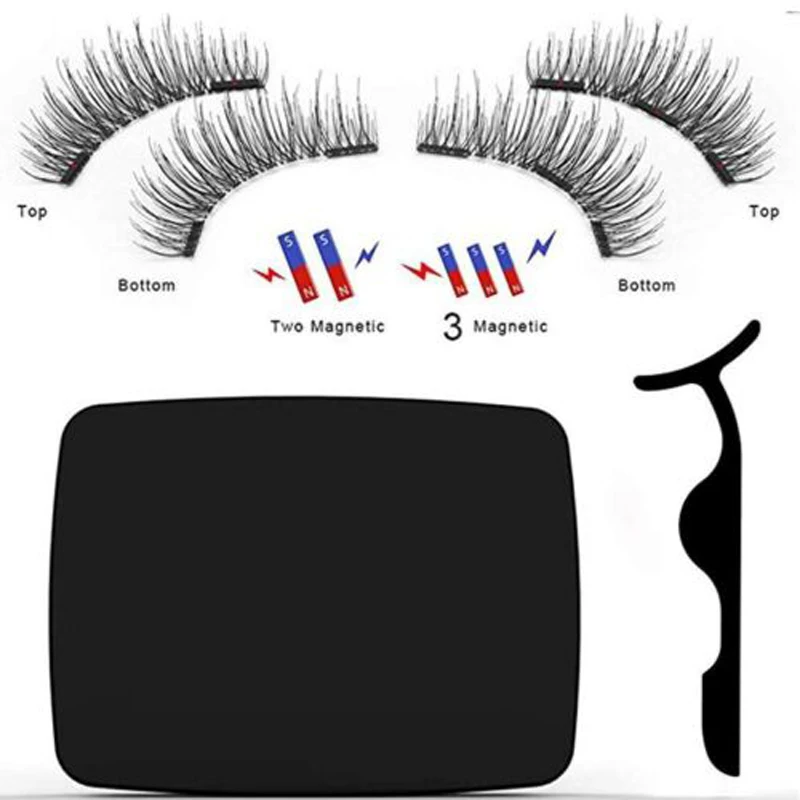 Двойные магнитные 3D ресницы 8 Многоразовые Накладные, длинные магнитные ресницы пинцет