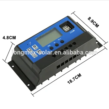 

10A 20A Pwm Solar Charge Controllers Manual with USB Output