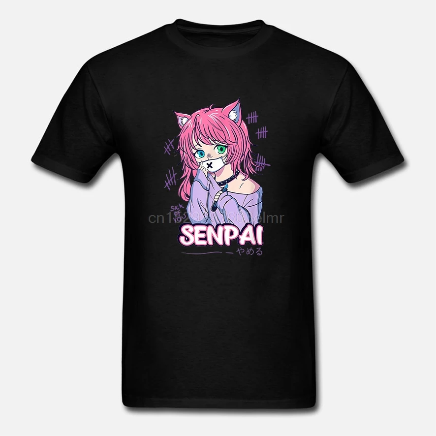 Kawaii аниме Neko рубашка для девочек-Пастель Гот менхера больное 2019 Новинка Горячая