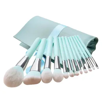 

12-in-1 Handle Makeup Brushes Foundation Eye Shadow Brush Beauty Tools Set with Storage Brush Pack Bag