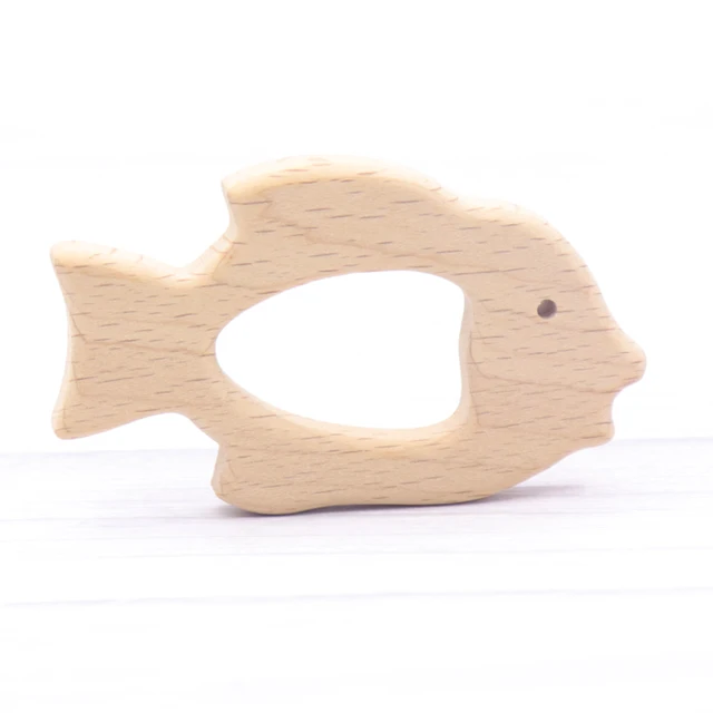 1pcs Baby Animal Natural Beech Teething Wooden Teether Rodent Flowers Clouds Tiny Rod   Pendant For Pacifier Chain  Products A23