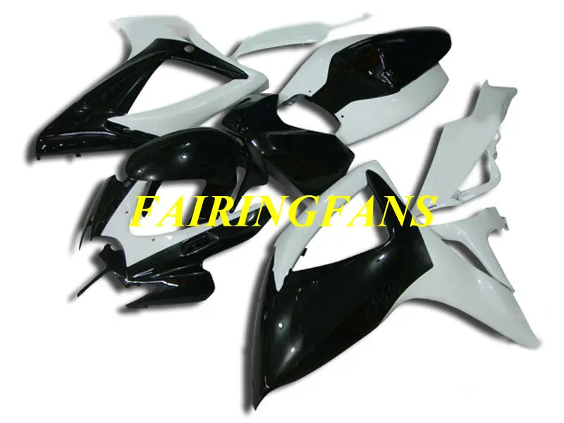 Комплект обтекателей для мотоцикла GSXR600 750 K6 06 07 GSXR 600 GSXR750 2006 2007 Белый Черный