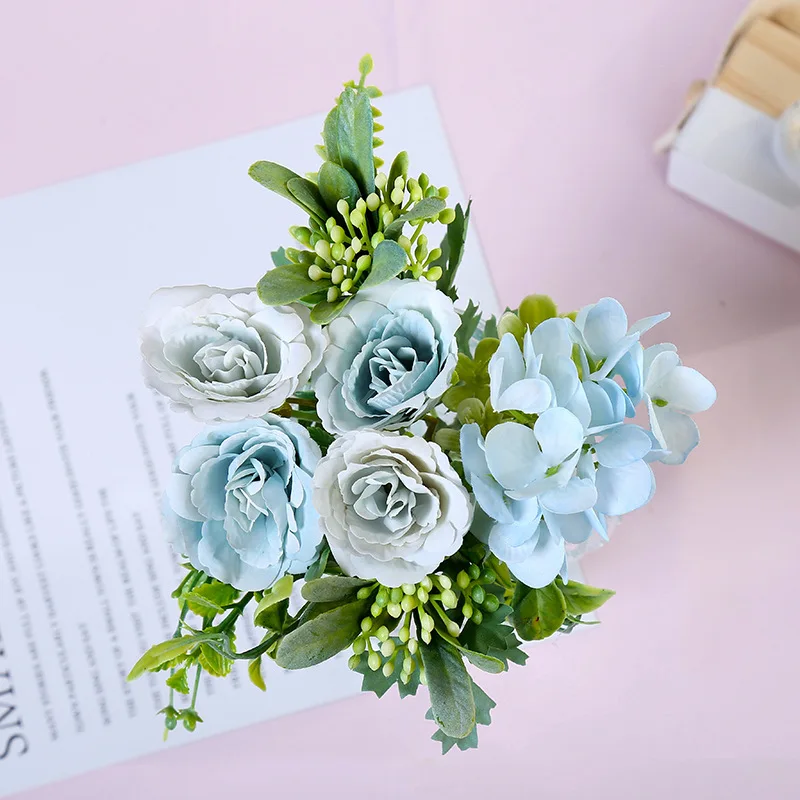 Искусственные цветы шелковые высококачественные свадебные украшения зимние